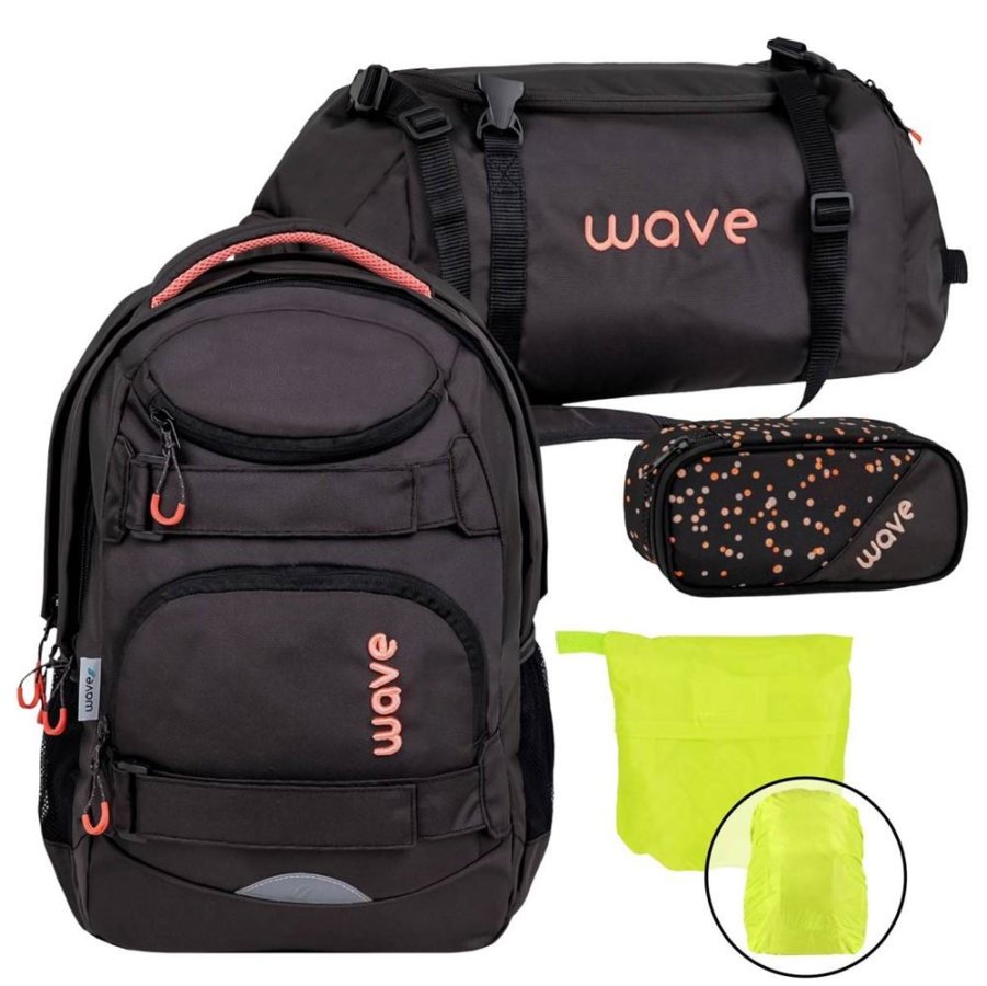 Wave Schulrucksack Set Infinity Move "Blooms" mit Regenschutz von Wave