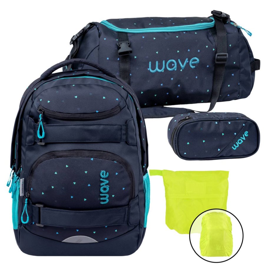 Wave Schulrucksack Set Infinity Move "Dots Aurora" mit Regenschutz von Wave