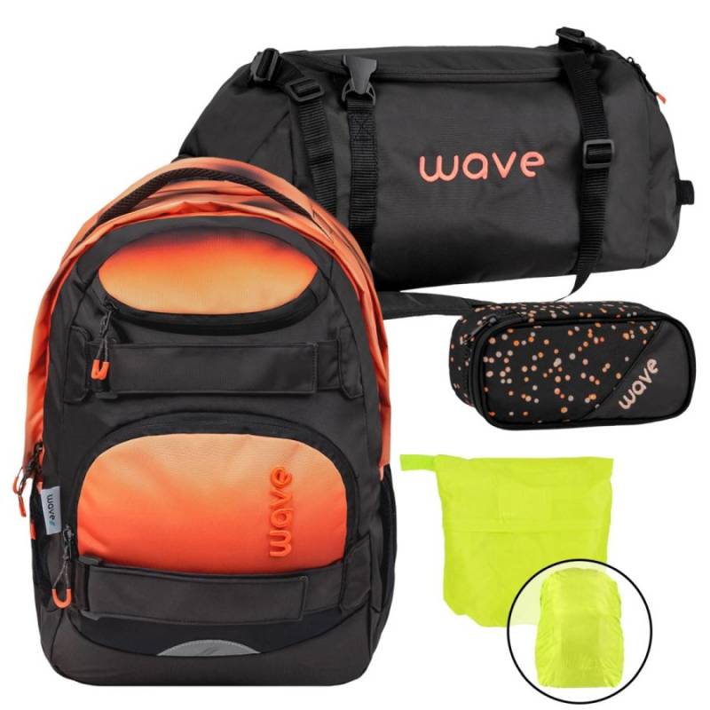 Wave Schulrucksack Set Infinity Move "Gradient Blooms" mit Regenschutz von Wave