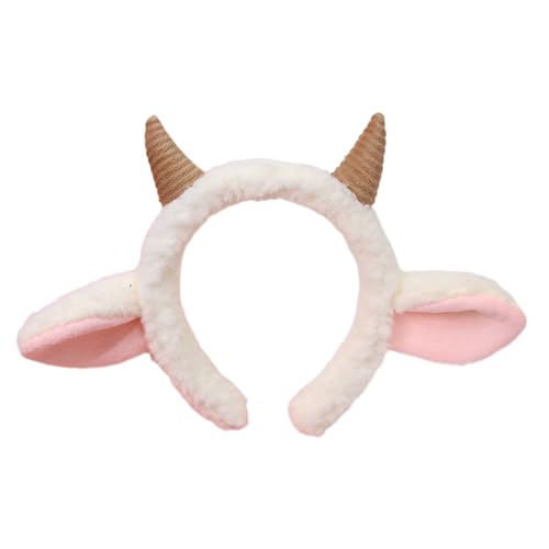 Wayfadacc Plüsch-Schaf-Ohren-Haarreif, pelziges Ohren-Haarband, Cosplay-Kostüm, Weihnachtsfeier, schöner Kopfschmuck für Erwachsene und Kinder, lustige Kopfbedeckung Wayfadacc Plüsch-Schaf-Ohren-Haarreif, pelziges Ohren-Haarband, Cosplay-Kostüm, Weihnachtsfeier, schöner Kopfschmuck für Erwachsene und Kinder, lustige Kopfbedeckung von Wayfadacc