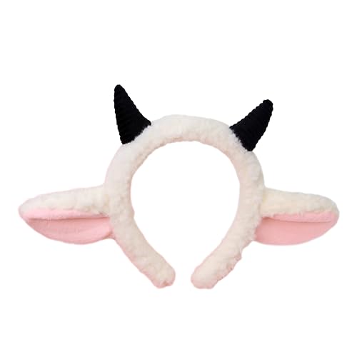 Wayfadacc Plüsch-Schaf-Ohren-Haarreif, pelziges Ohren-Haarband, Cosplay-Kostüm, Weihnachtsfeier, schöner Kopfschmuck für Erwachsene und Kinder, lustige Kopfbedeckung Wayfadacc Plüsch-Schaf-Ohren-Haarreif, pelziges Ohren-Haarband, Cosplay-Kostüm, Weihnachtsfeier, schöner Kopfschmuck für Erwachsene und Kinder, lustige Kopfbedeckung von Wayfadacc