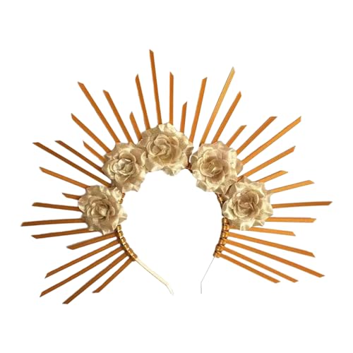 Wayfadacc Punk-Blumen-Haarband, künstlerischer Haarreif, Rock-Kopfbedeckung für Cosplay, Uni, Rock-Spiked-Kopfbedeckung, Zubehör Wayfadacc Punk-Blumen-Haarband, künstlerischer Haarreif, Rock-Kopfbedeckung für Cosplay, Uni, Rock-Spiked-Kopfbedeckung, Zubehör von Wayfadacc