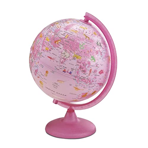 Waypoint Geographic Safari Explorer Globe für Kinder, mit 100 Tier-Illustrationen 10" Rose von Waypoint Geographic