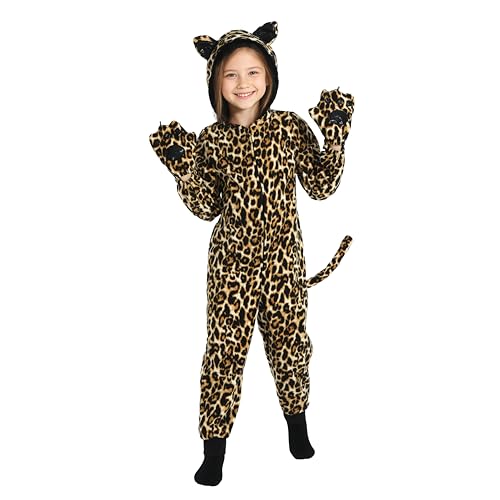 Wbesty Gepard Kostüm für Kinder Mädchen Weich Plüsch Pyjamas Halloween Outfit mit Ohren Handschuhe Schwanz Kinder Leopard Cosplay PJs Wbesty Gepard Kostüm für Kinder Mädchen Weich Plüsch Pyjamas Halloween Outfit mit Ohren Handschuhe Schwanz Kinder Leopard Cosplay PJs von Wbesty