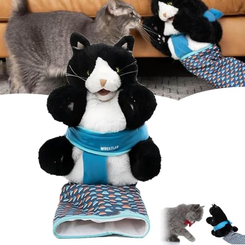 Katzen Puppet Wrestler, Katzen Wrestling Spielzeug, Katze Handpuppe Stofftier Spielzeug, Interaktive Handpuppe mit robuster Polsterung, Langlebiges Plüsch Stofftier Spielzeug für Katzen, Langeweile von Wbietu