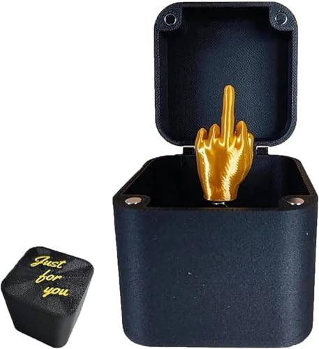 Lustige Mittelfinger-Überraschungs-Geschenk-Box, Mittelfinger in Box, Spoof Hand Prank Pop Up Geschenk mit Box, Weihnachten Neuheit Spaß Streich Geschenk, Schreibtisch Dekoration Home Decoration (1 von Wbietu