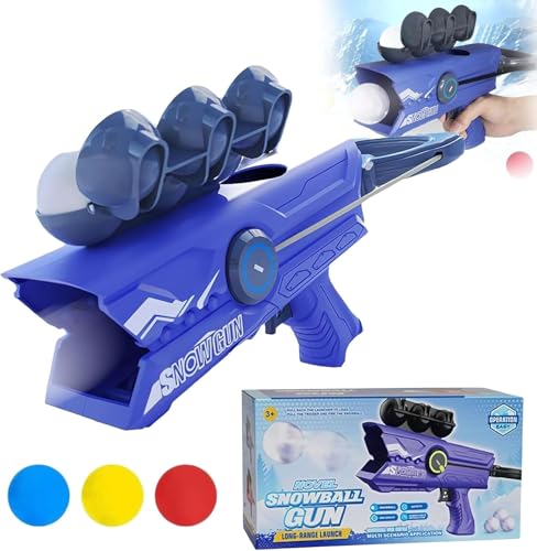 Snow Toys for Kids,Snowball Blaster Gun,Snowball Launcher Gun, Snowball Shooter, Snowball Maker, Snowball Maker Kit, Winter Outdoor Toys, Snow Games Christmas Party (Blue) von Wbietu