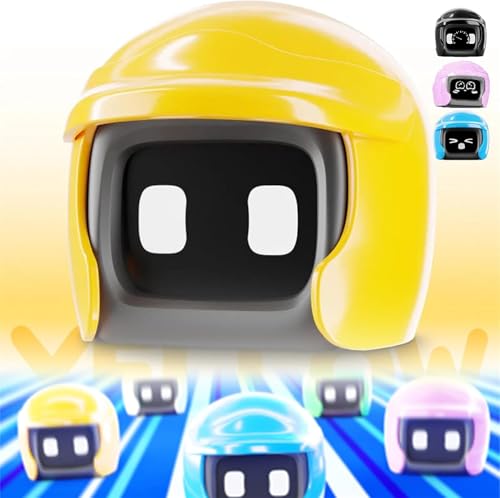 Wbietu Poki Auto Roboter, Interaktiver Roboter, Interaktiver Robo für Auto, Niedlicher Helm Auto Spielzeug, Auto Partner Roboter Helm, Vollgepackt mit Animationen und Sensoren, Fahren Interaktive von Wbietu