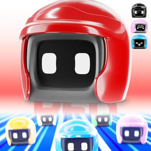 Wbietu Poki Auto Roboter, Interaktiver Roboter, Interaktiver Robo für Auto, Niedlicher Helm Auto Spielzeug, Auto Partner Roboter Helm, Vollgepackt mit Animationen und Sensoren, Fahren Interaktive von Wbietu