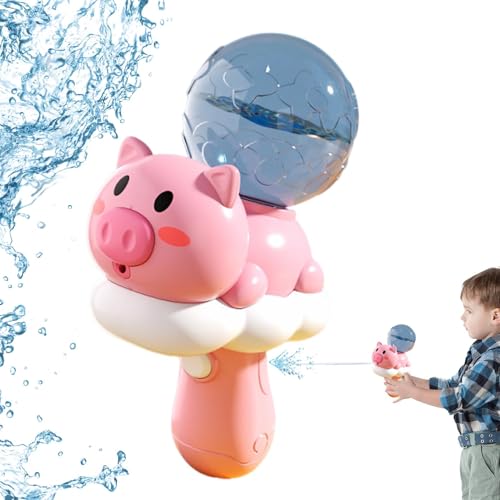 LED-Wasserkrümmerpistole, Cartoon Wasserblaster, LED Beleuchtetes Elektrisches Spielzeug, Konstruktion Mit Cartoon-Thema, Robuste Und Sicherheit, 15,4 X 17,9 X 10 Cm/6.06x7.05x3,94 Zoll Für Tochter Kl von Wcybym