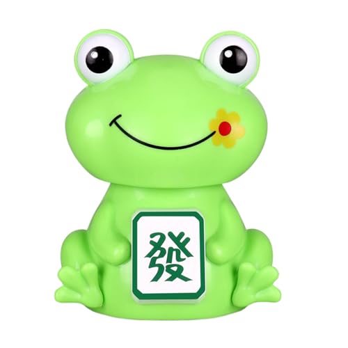 Schüttelfrostfrosch, solarbetriebenes Bobble -Spielzeug, lustige Desktop -Figur, Wackelbewegung, kompaktes und leichtes, keine Batterie benötigt, 3.15x2.76x2,56 Zoll, Zuhause, Büro oder Autodekoration von Wcybym