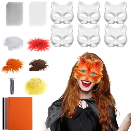 Skeadex Thisian Maske handgefertigtes Kit, Maskerade-Masken-Set, Kostümzubehör mit Mesh und Filzblättern, leicht zu a ssem ble Requisit, einstellbares Fit-Design, 1 Set, für Party, Cosplay, Halloween Skeadex Thisian Maske handgefertigtes Kit, Maskerade-Masken-Set, Kostümzubehör mit Mesh und Filzblättern, leicht zu a ssem ble Requisit, einstellbares Fit-Design, 1 Set, für Party, Cosplay, Halloween von Wcybym