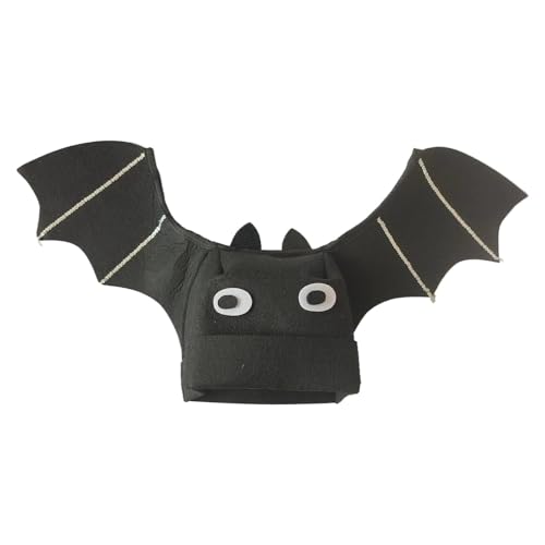 Wcybym Halloween-Kostüm, schwarzer Fledermaus-Hut, Fledermaus-Hut, Kostümzubehör, Teufelskopfschmuck, Fledermausflügel, Kopfschmuck für Festivals, Halloween, Cosplay von Wcybym