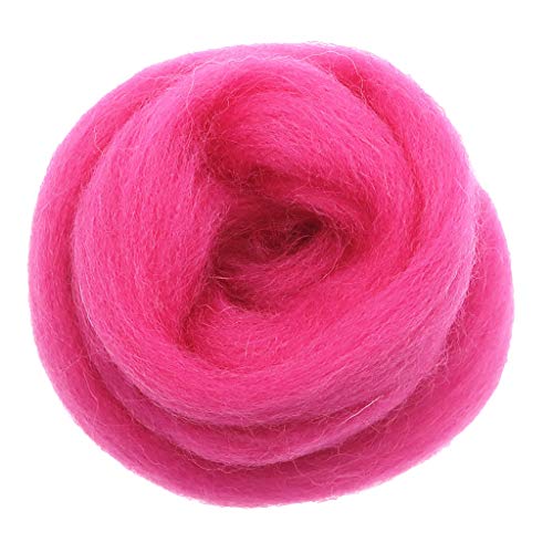 Wdfnexalai 10 g handgemachte Wolle Top Fiber Roving für Nadelfilzmaterialien Rosenrot von Wdfnexalai