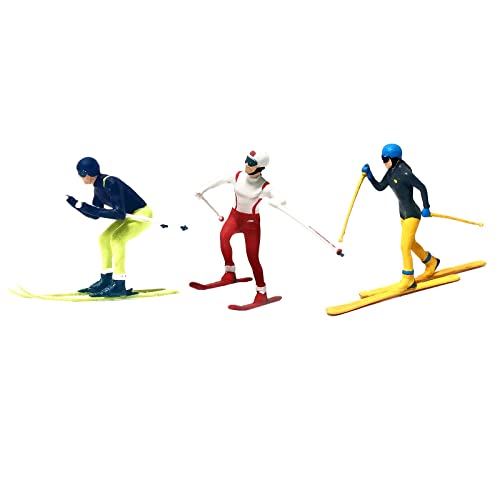 Wdfnexalai 3x Handgemalt 1:64 Mini Skifahren Figur Szenen Zubehör Kinder Spielzeug C Typ C von Wdfnexalai