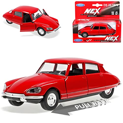 Citroen DS23 Limousine Rot 1972-1975 mit Rückzugsmotor ca 1/43 1/36-1/46 Welly Modell Auto mit individiuellem Wunschkennzeichen von WeIIy