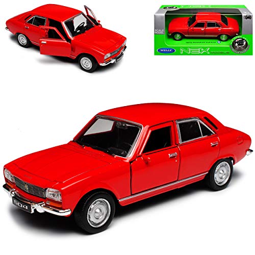 Peugeot 504 Limousine Rot 1968-1983 ca 1/43 1/36-1/46 Welly Modell Auto von WeIIy