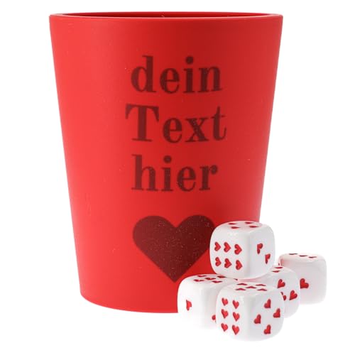 WeLoveDice - DiceCupFlex - Einzigartiger Würfelbecher mit Gravur - Personalisiert mit Name, Motiv, Würfel - Made in Germany von WeLoveDice