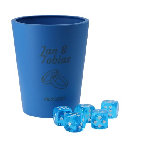 WeLoveDice - DiceCupFlex - Personalisierbarer Würfelbecher - Made In Germany (Blau) von WeLoveDice