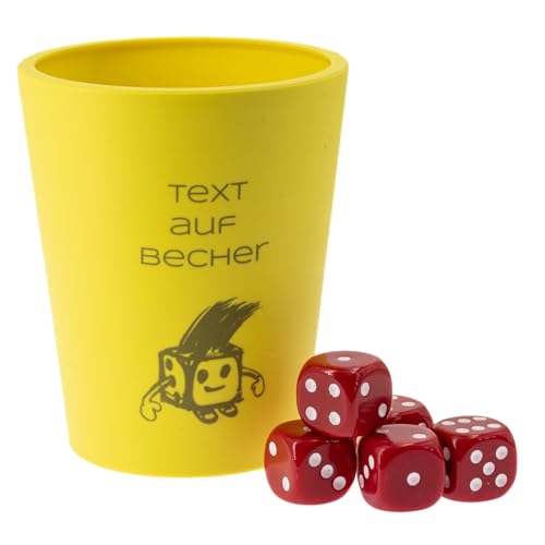 WeLoveDice - DiceCupFlex - Personalisierbarer Würfelbecher - Made In Germany (Gelb) von WeLoveDice