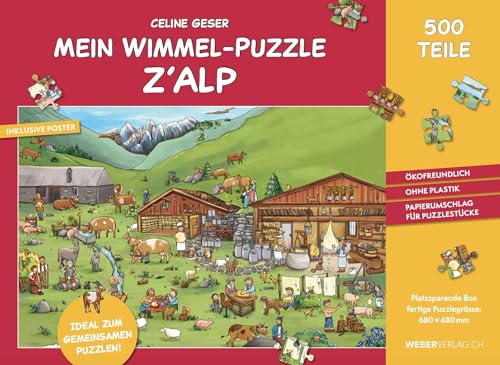 Mein Wimmel-Puzzle z'Alp von Weber Verlag