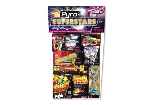 Jugendfeuerwerk Pyro Superstars über 300 Teile, 8 - Fach sort. von WECO