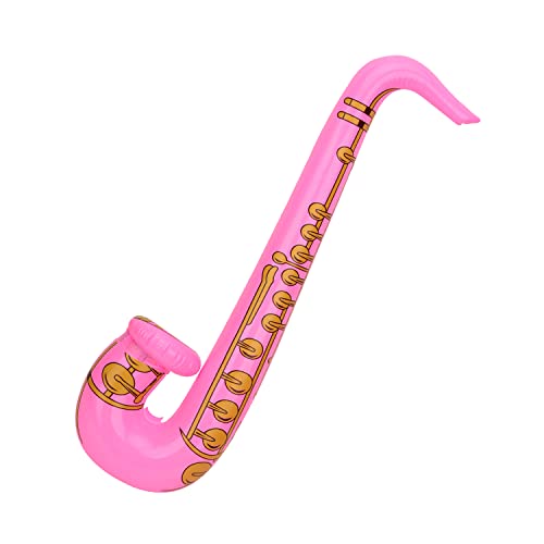 WedDecor Aufblasbare Gitarre Saxophon Spielzeug Gefälligkeiten Ballon, Musikinstrumente Zubehör Für Kinder und Erwachsene Party Dekoration, Junggesellinnenabschied, 1pc, Rosa von WedDecor