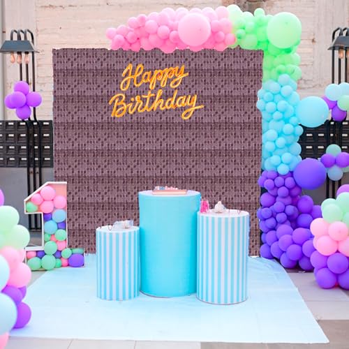 WedDecor Glitter Shimmer Wall Backdrop - 0.3M X 0.3M Square Sequin Wall Panel Prom Decorations, Glitter Photo Booth Backdrop for Birthday Wedding Baby Shower Party Decoration Pink 6 Pcs von WedDecor