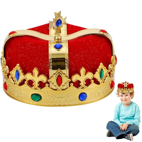 Weddflower 2pcs König und Königin Kronkronte Elegante Cosplay Queen & King Crown Leichtes Plastik Royal Crown Kostümzubehör von Weddflower