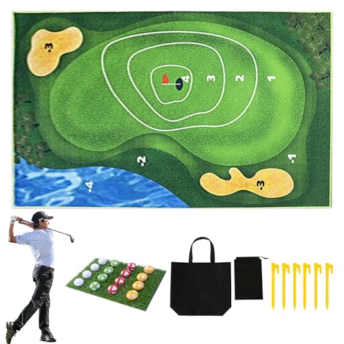 Weddflower Golf -Chipping -Spiel, Casual Chip It Golf -Spiel, 47x71 -Zoll -Non -Slip -Sticky Golf Matte, Hinterhof Golfspiele für Erwachsene Kinder im Freien im Freien im Freien von Weddflower