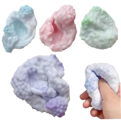 Weddflower Squish -Kugeln, 4pcs formbare Vakuumstresskugel, weiche Flexible Traubenstresskugel, Stressabbau -Quetschspielzeug für Erwachsene, Kinder, Kinder von Weddflower