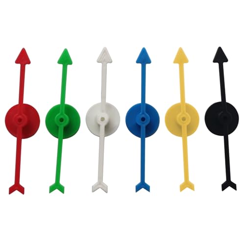 Arrow Spinner 6pcs 3,9 -Zoll -Brettspiel Spinner in 6 Farben Plastikspinner Brettspiel Ersatz für das Unterrichtshaus Lustige Partyspiel von Wedhapy