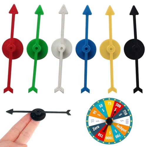 Arrow Spinner Game Spinner Spinner für Klassenzimmer Spinning Arrow 6pcs 3,9 -Zoll -Brettspiel Spinner in 6 Farben Plastikspinner Brettspiel Ersatz für das Klassenzimmer Home School Funny Party Game von Wedhapy