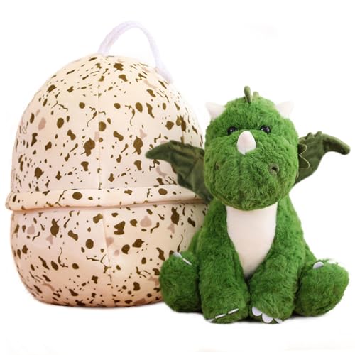 Dinosaurier Plüsch mit Eier 2pcs/Set süße PP Baumwolle weiche ausdrucksstarke Drache Plüsch Dinosaurier gefülltes Tier für Kinder Weihnachtsgeburtstag Geschenk Dinosaurier Plüsch Dinosaurier gefüllte von Wedhapy