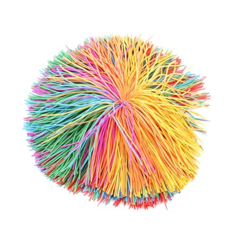 Wedhapy Gummischnurrschnallige Spielball Bunte Dehnbare Zappel Sensorik Stressspielzeug 9cm Gummischnupfel Spielball Buntes dehnbares Zappel Sensory Stress Toy 9cm von Wedhapy