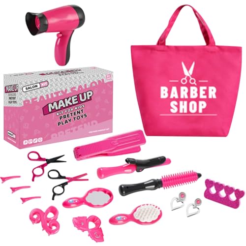 Kids Friseur Set niedliches Friseursalon Spielzeug für Mädchen tun Spiel Spielzeug Realistische Kinder Friseurset Spielen mit Spielzeughairdryer Mirror und anderen Accessoires für Kinder Rollenspiel von Wedhapy