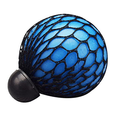 Mesh Ball Fidget Toys, Stressbälle lindern Verspannungen, Fidget Mesh Balls Squeeze Sensory Grape Balls Spielzeug für Erwachsene Druckentlastung Büro Blau Schwarz von Wedhapy