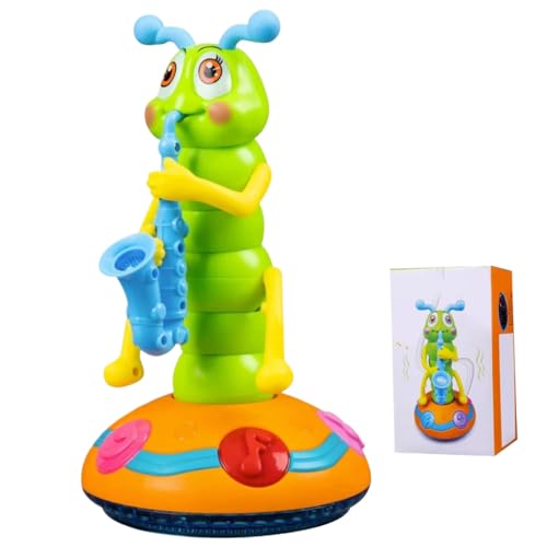 Musikspielzeug für Babys Musikspielzeug für Babys Wriggly Bug spielt Saxophon Tanzt läuft leuchtet batteriebetrieben süßes und lustiges Babyspielzeug von Wedhapy