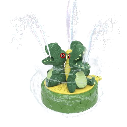 Wedhapy Wassersprühsprinkler für den Garten Sommer-Wassersprüher für draußen Dinosaurier-Freude für Kinder und Kleinkinder ab 3 Jahren Junge kompatibel mit Gartenschlauch Outdoor-Spielzeug von Wedhapy