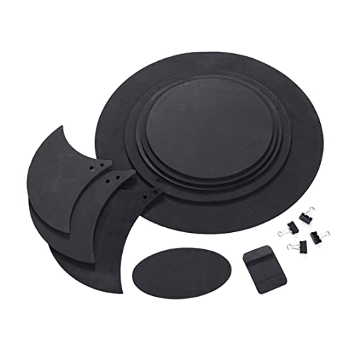 Wedhapy 10PCS Drum Mute Pads Fünf Trommeln DREI Becken Jazz Drum Silencer Pad Drumming Practice Pad Set Drum Dämpfer von Wedhapy