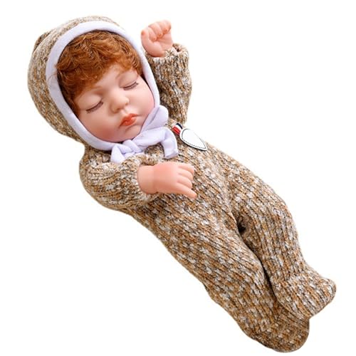 Wedhapy Baby-Reborn-Puppen Reborn-Puppen mit Stoffset 12 Zoll große Vinyl-Mini-Babypuppen abnehmbare realistische Babypuppe weiche Ganzkörper-Miniatur-Babypuppe für Kinder Jungen von Wedhapy