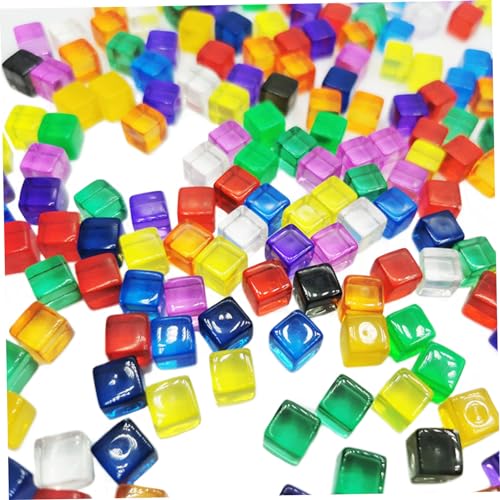 Wedhapy Bunte Würfel 200pcs Acryl 8mm D6 DICE Set TRANSLAUTENT Blocks Square DIY DICE Game Pädagogisch Mehrfarbig 6 Seiten Würfel für Tabletop Gaming Blockscolorful Dice Acrylwürfel von Wedhapy