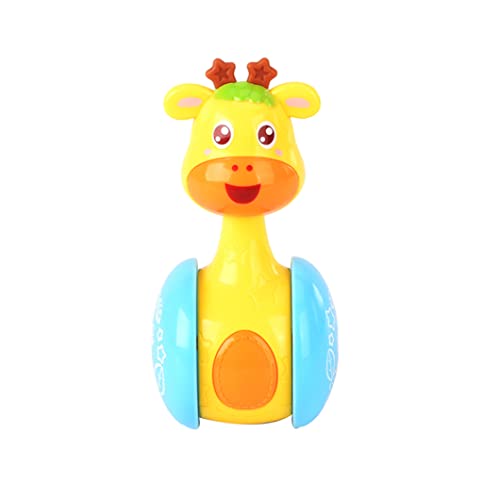 Wedhapy Cartoon Giraffe Tumbler Puppe -Poly Babyspielzeug Niedliche Rasseln Ring Glocke Neugeborene 3-12 Monate Frühes Lernspielzeug Babyspielzeug von Wedhapy