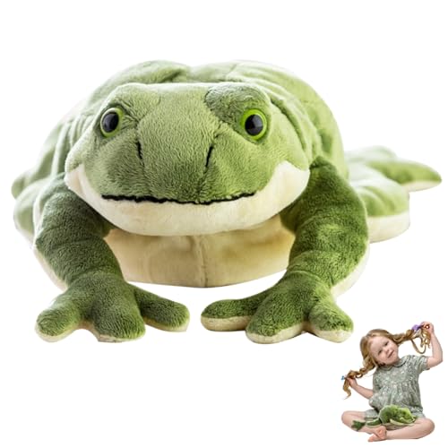 Wedhapy Frosch Stofftier Froschplüsch Niedlicher weicher realistischer Frosch Stofftier mit Baumwollfüllung Ausgestopfter Frosch Antistatisch Maschinenwaschbar Plüschfrosch 12,99x5,12 Zoll von Wedhapy