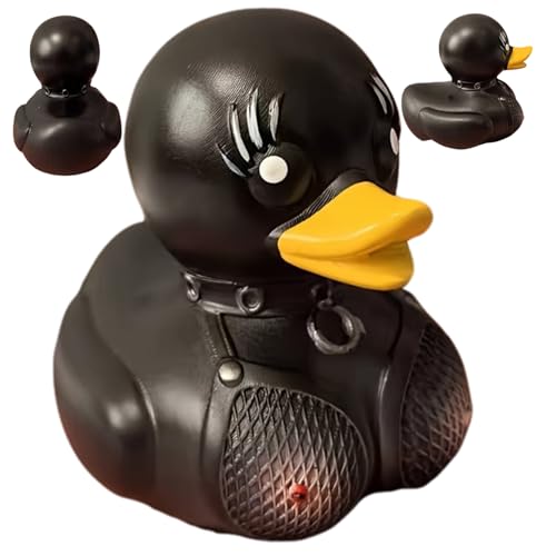 Wedhapy Gummienten Mini-Enten 4x2x3 Zoll einzigartige Schwarze Tanzente Mini-Halloween-Enten aus Kunststoff Baby-Badespielzeug zum Sammeln kreativ für Schreibtisch Heimdekoration Feiertagsparty von Wedhapy