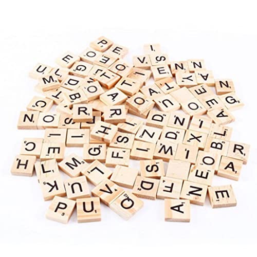 Wedhapy Holzbrieffliesen Holz Alphabet Fliesen Holzbuchstaben basteln Holzfliesen von Wedhapy