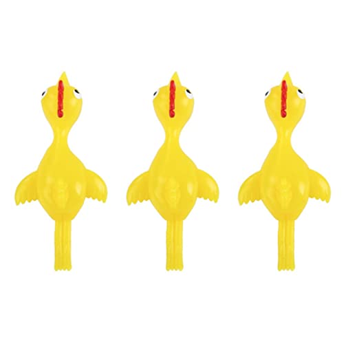 Wedhapy Hühnchenkatapult Spielzeug Dehnbare Fliegende Hühner Kinder schicken EIN Huhn für Kinder 3pcs Hühnchen Spielzeug Slingshot Hähnchen Spielzeug fliegendes Hühnchen Spielzeug Fingerschleuder H von Wedhapy