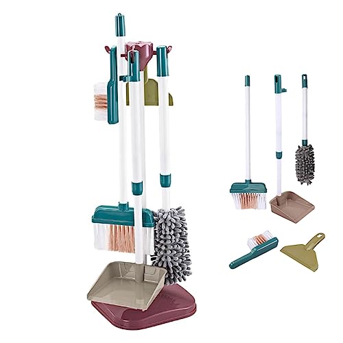 Wedhapy Kinderreinigungsset 5pcs/Set tun, um Haushaltsreinigung Spielzeug geschwungener Pinsel und Dustpan Set -Spielzeug für Kleinkinder zu Spielen von Wedhapy