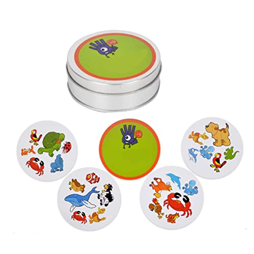 Wedhapy Klassische Kartenspiele Kartenspiele Spielzeug Eltern Kind klassisches Kartenspielzeug Tiermuster Lernspielzeug für Kinder Grün von Wedhapy