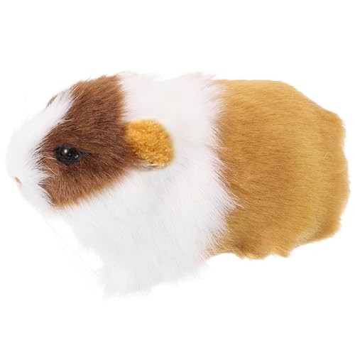 Wedhapy Kuscheltiere Meerschweinchen 12,9 x 6,1 x 7,1 cm süßes weiches Meerschweinchen-Spielzeug für Kinder realistisches Meerschweinchen-Plüschtier Kunstfell Hamsterspielzeug Deko Hamsterplüsch von Wedhapy